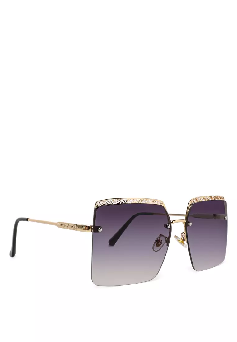 Ombre Tinted Funky Sunglasses In Purple