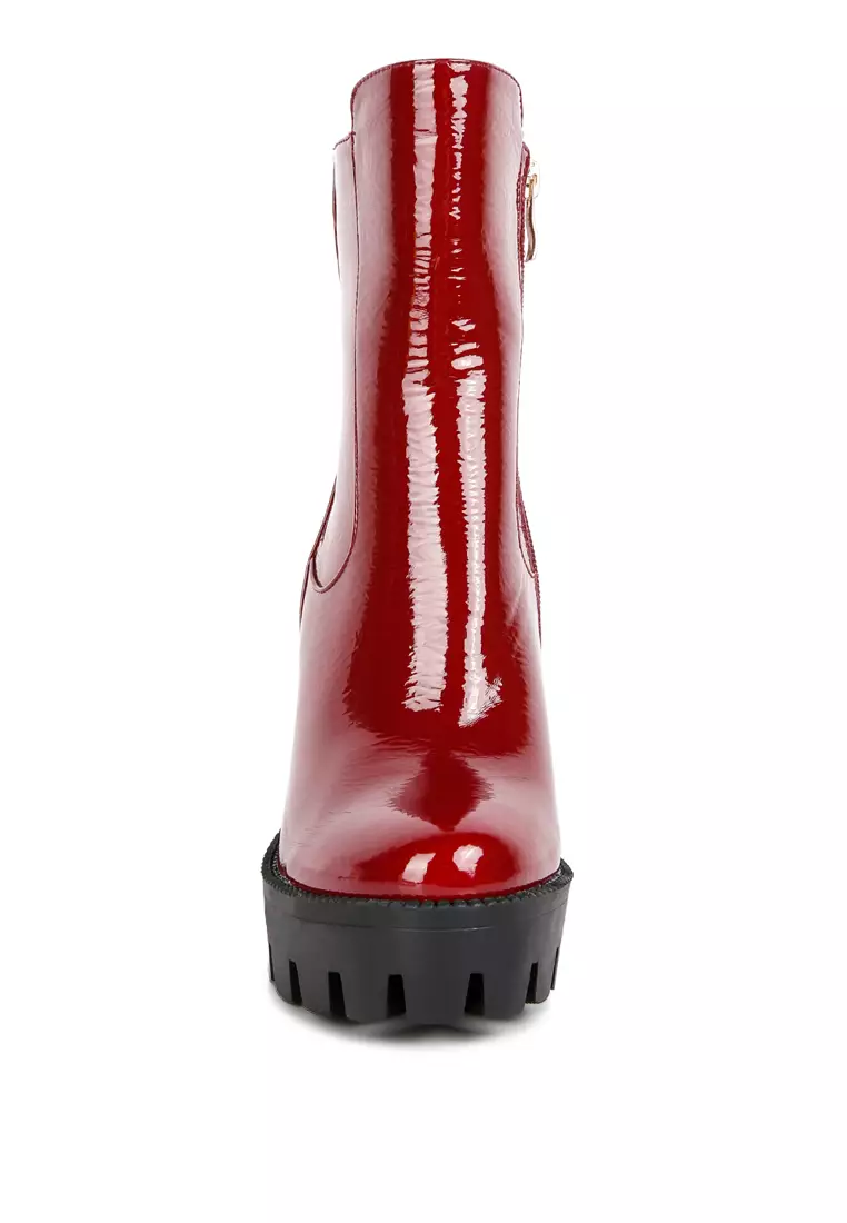 Red patent online chelsea boots
