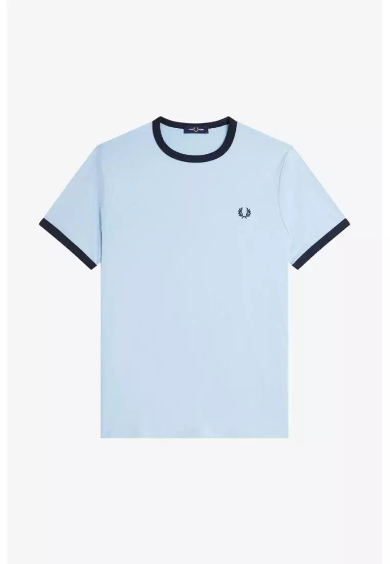 Fred Perry M3519 Ringer T-Shirt (Track Blue/Navy)