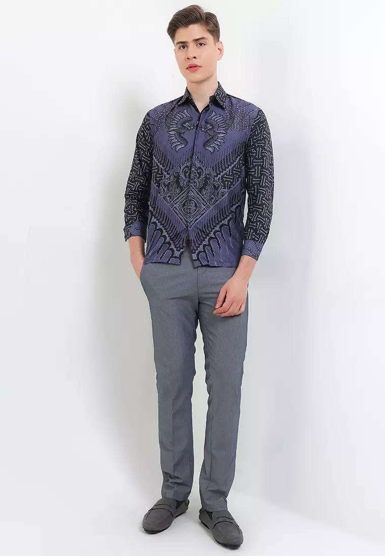 Adhiarja Kemeja Batik Exclusive Premium Pria Casual Modern Lengan Panjang