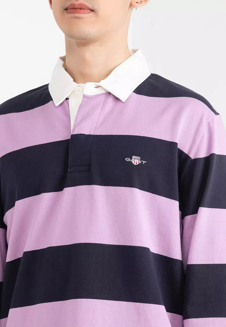 Shield Barstripe Heavy Rugger Polo Shirt