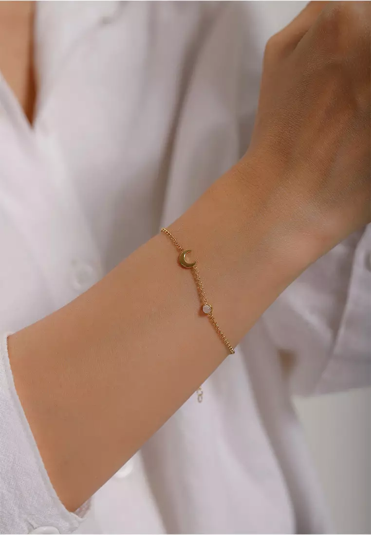 Gelang Perhiasan Perak 925 Wanita Astro Pendant Basic Gold Plated