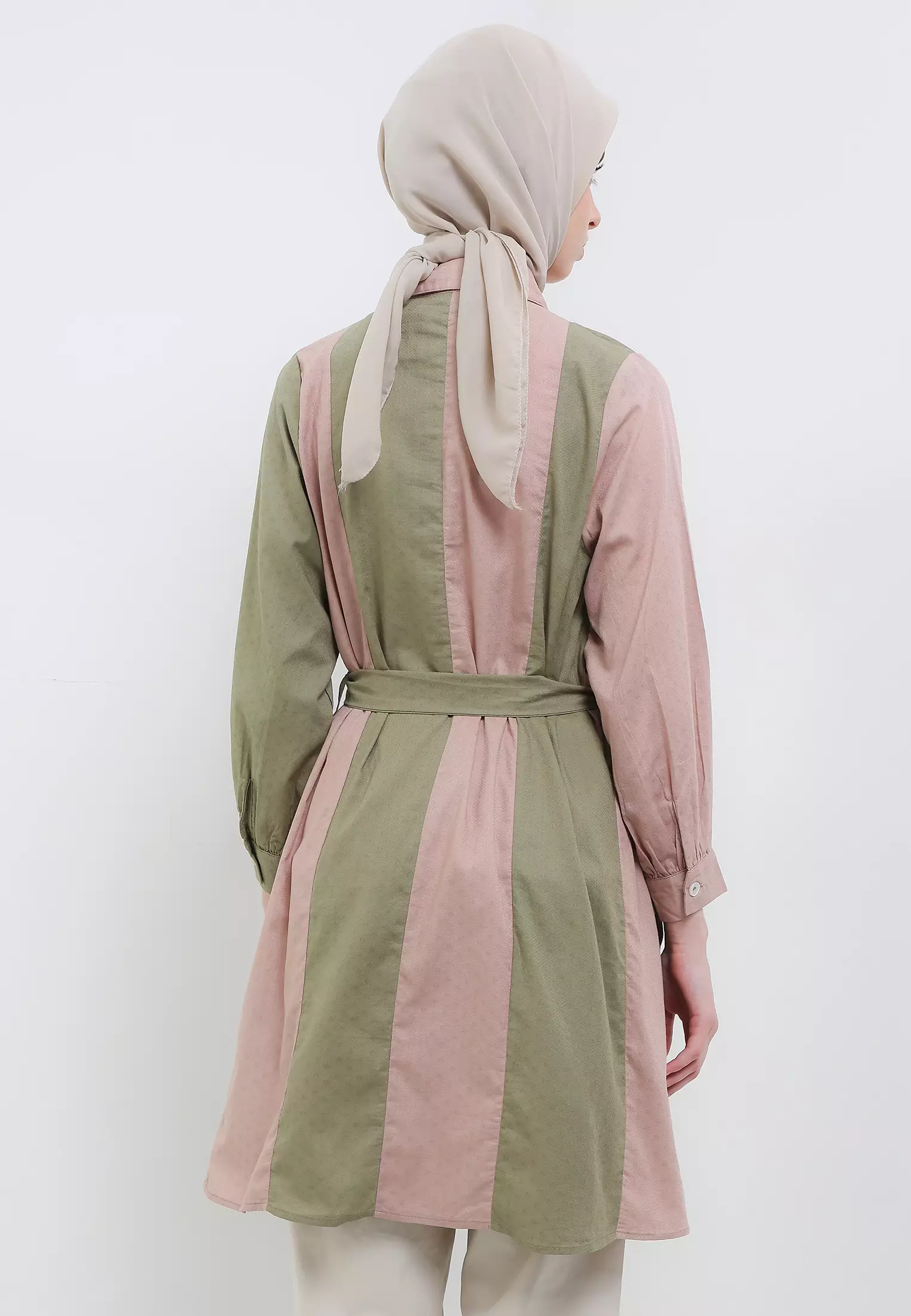 MFMW Sevanja Tunik Hijau Kombinasi Rose