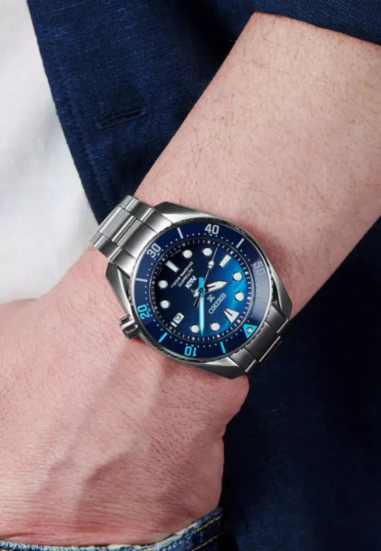 精工 Prospex「Great Blue」相撲潛水 PADI 特別版自動腕錶 SPB375J1