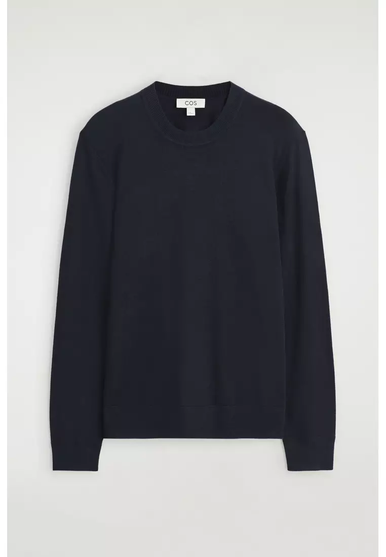 SLIM MERINO WOOL CREW-NECK JUMPER