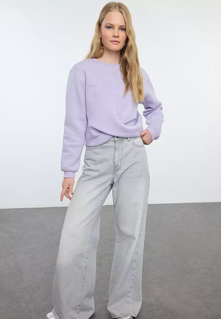 Criss Cross Detail Sweatshirt