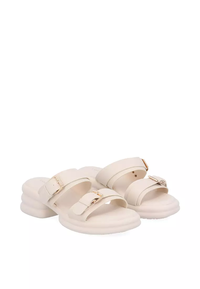 Beige CR Isla Duo-Strap Sandals