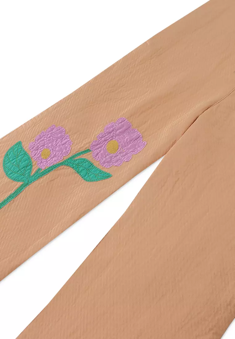 Eunice Strappy Jumpsuit With Front Buttons And Appliques