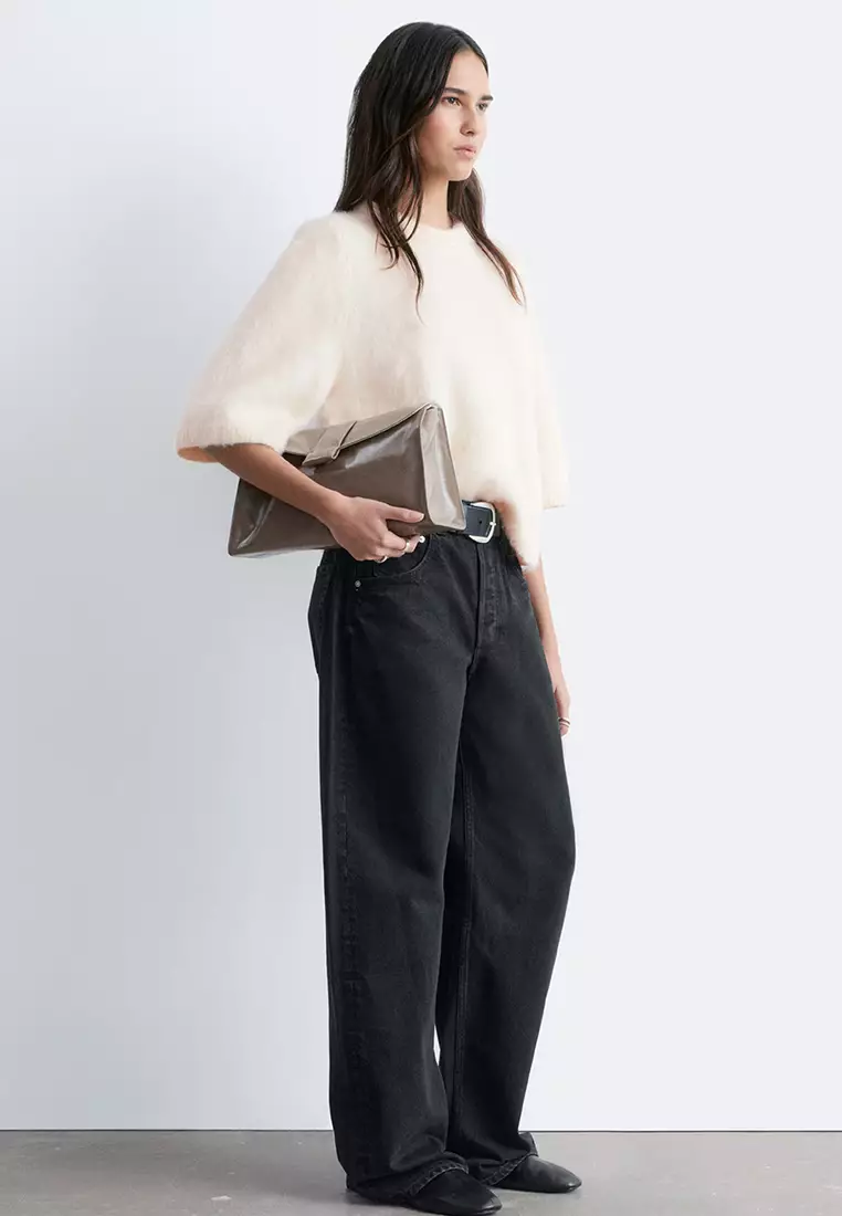 Mohair-Blend Knitted T-Shirt
