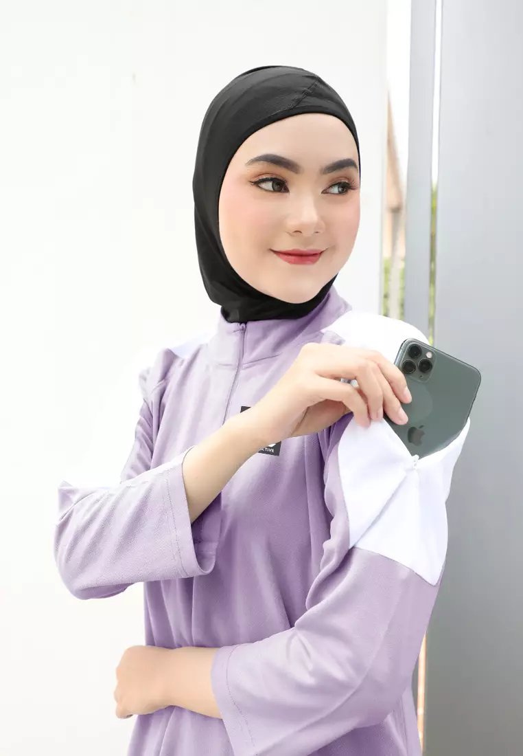 Zelena - Noa Zipper Sport Tunic | Atasan Olahraga Wanita - Purple
