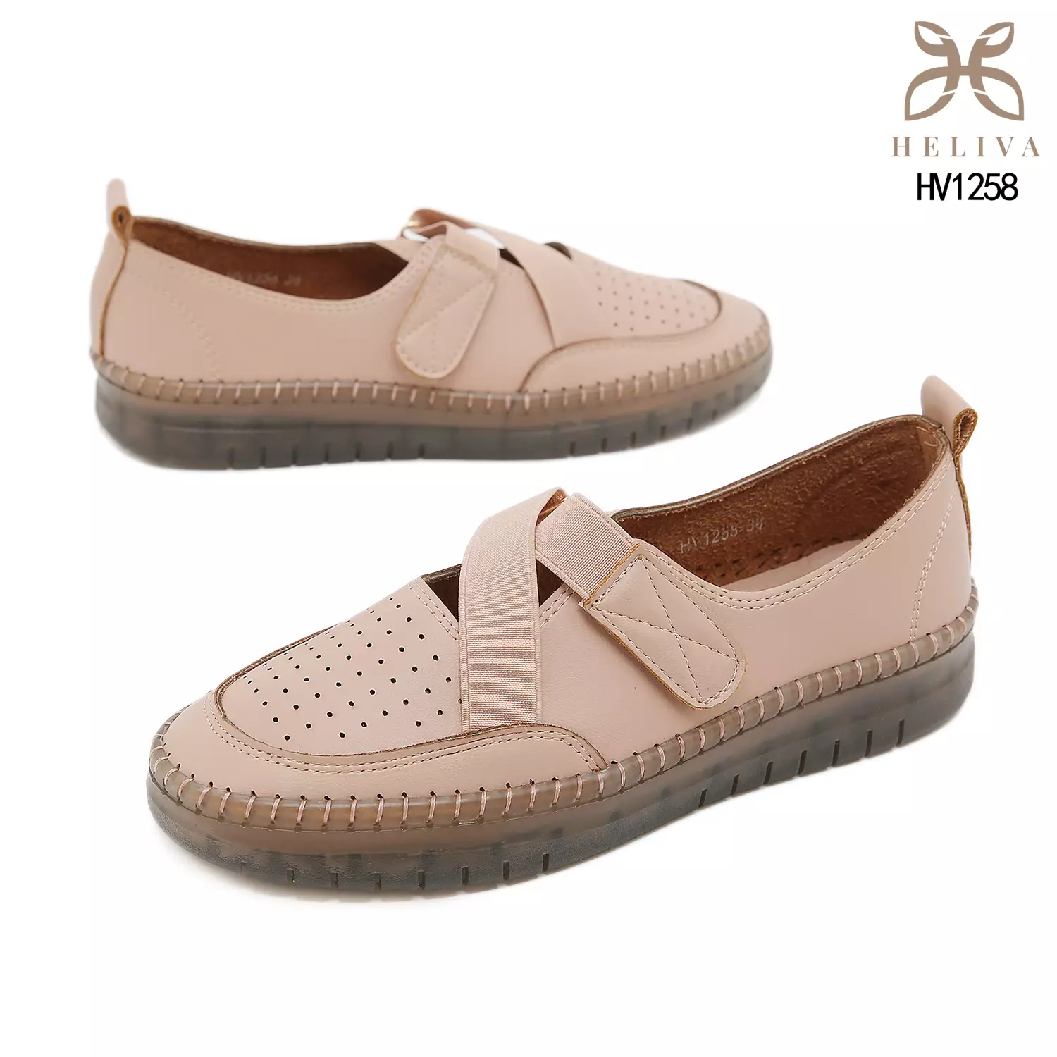 Heliva Avenna Slip-On Flats with Elastic Cross Straps HV1258