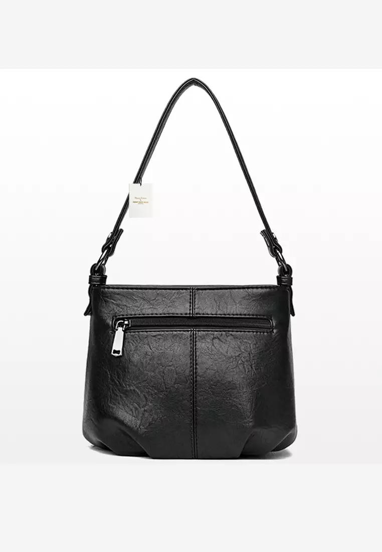 Textured Faux Leather Cross-Body Bucket Bag JW HD-3938
