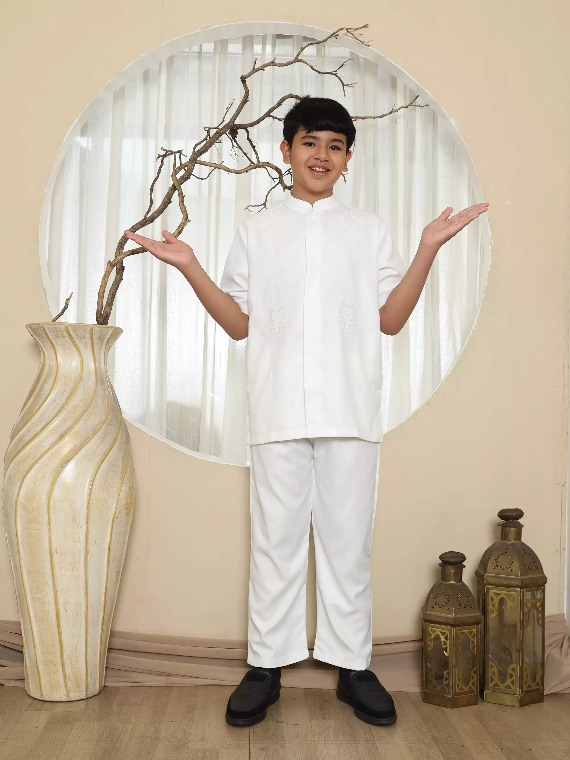 Baju Koko Anak KKA 47 White BW Putih Tulang