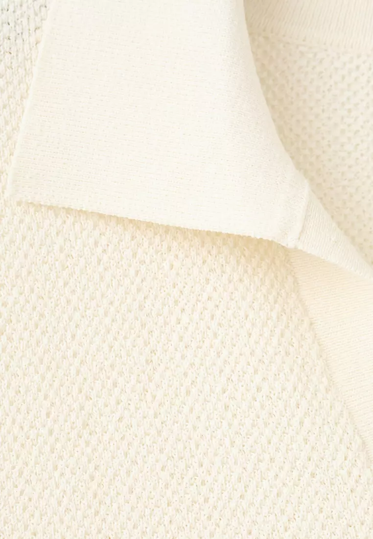 Short-Sleeve Knitted Polo Shirt