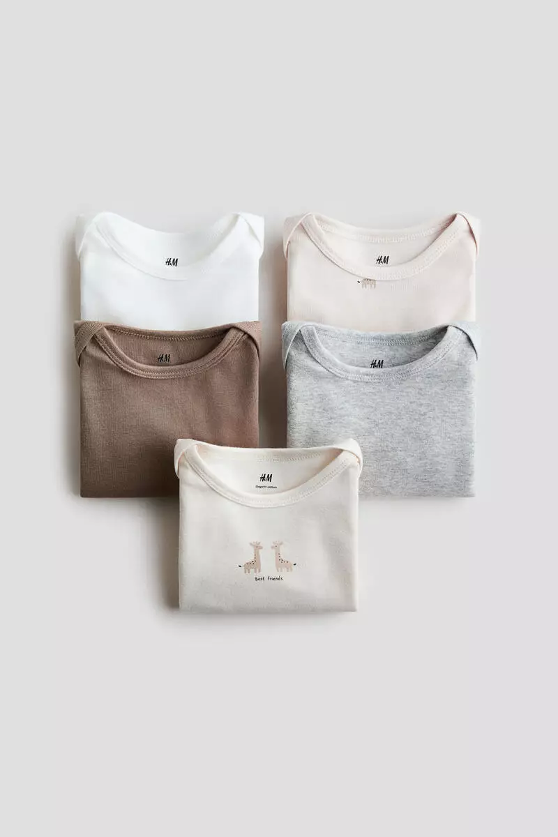 5-pack long-sleeved bodysuits