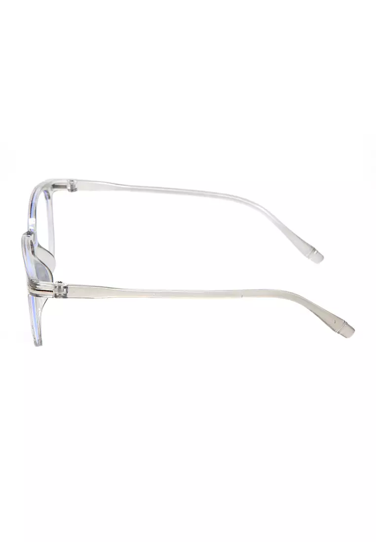 Kacamata Wanita Motif Polos Transparan Premium Quality - Gray