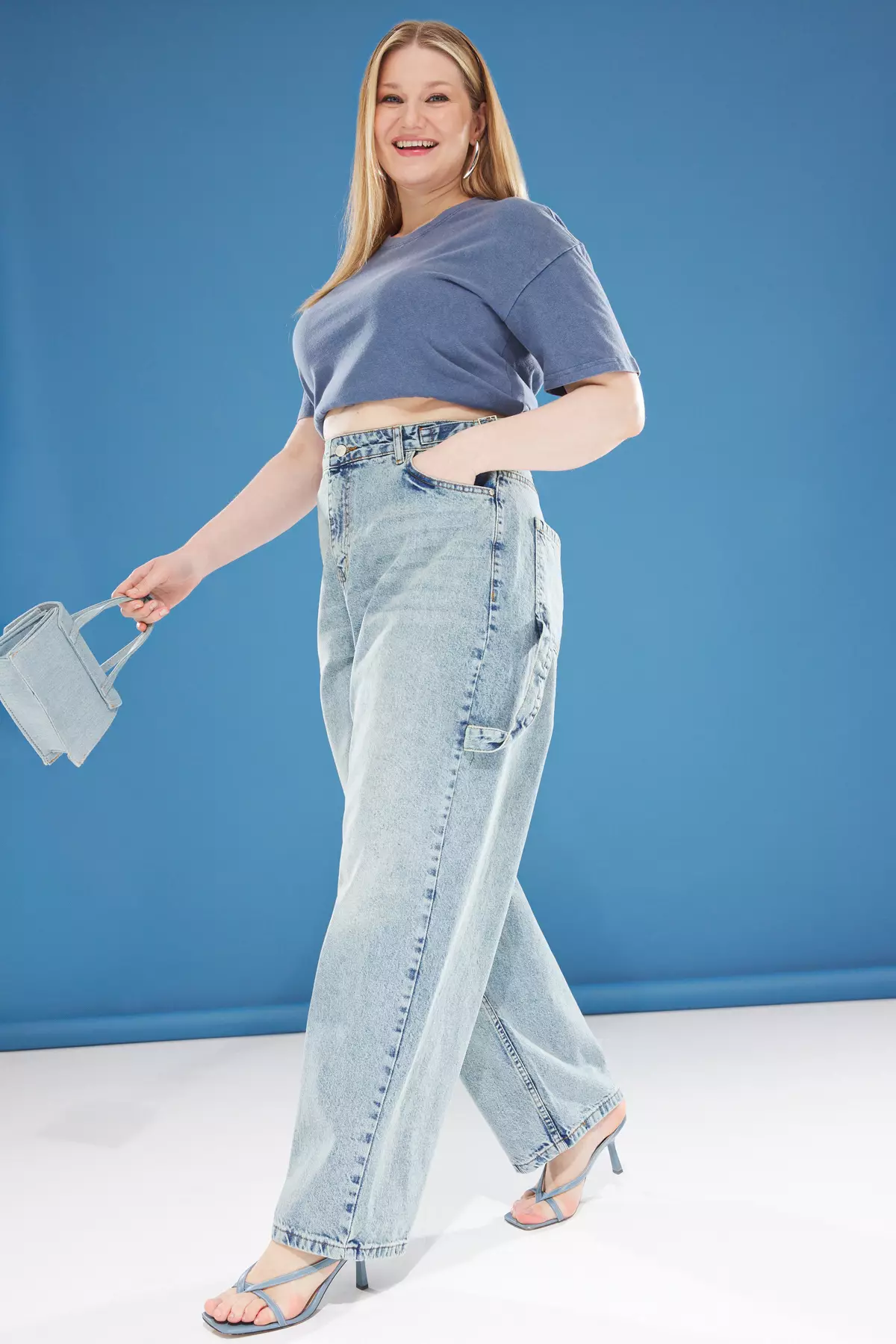 Jeans De Cintura Alta Y Pierna Ancha De Talla Grande | Mode De Mujer