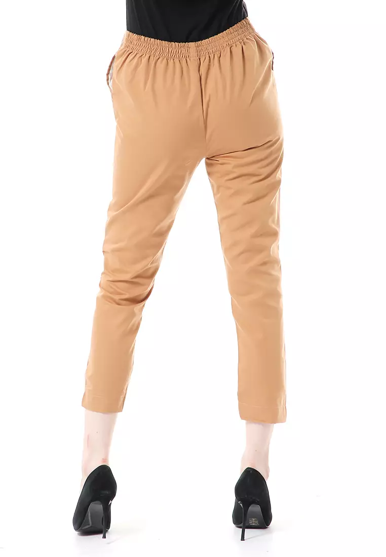 Vanya Baggy Pants Celana Panjang Lipit Premium Quality - Milo/Latte