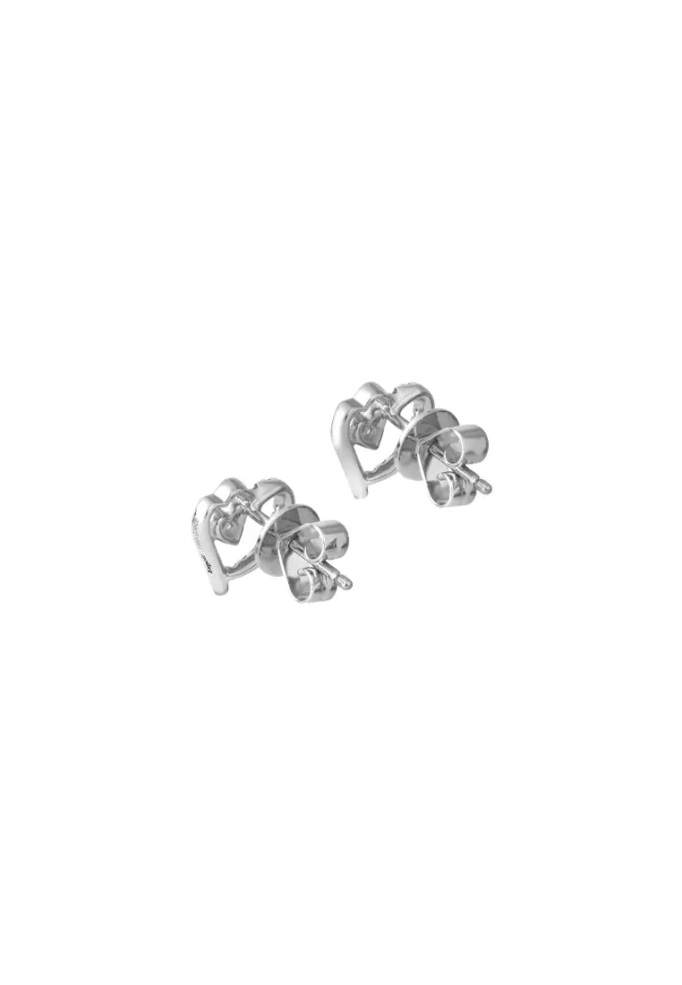 GOLDHEART Espoir, Diamond Earring, White Gold 375+Palladium (ESP-E1823)