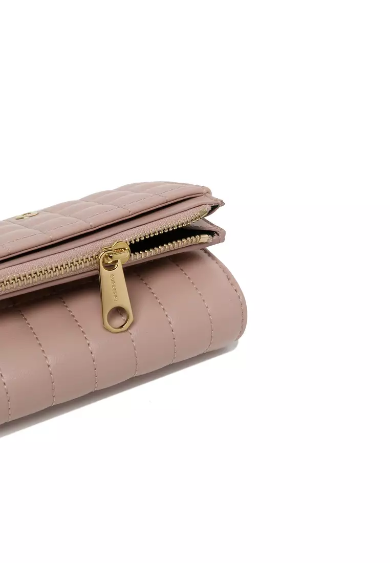 BURBERRY: wallet in quilted leather - Pink  Burberry wallet 8062369 online  at