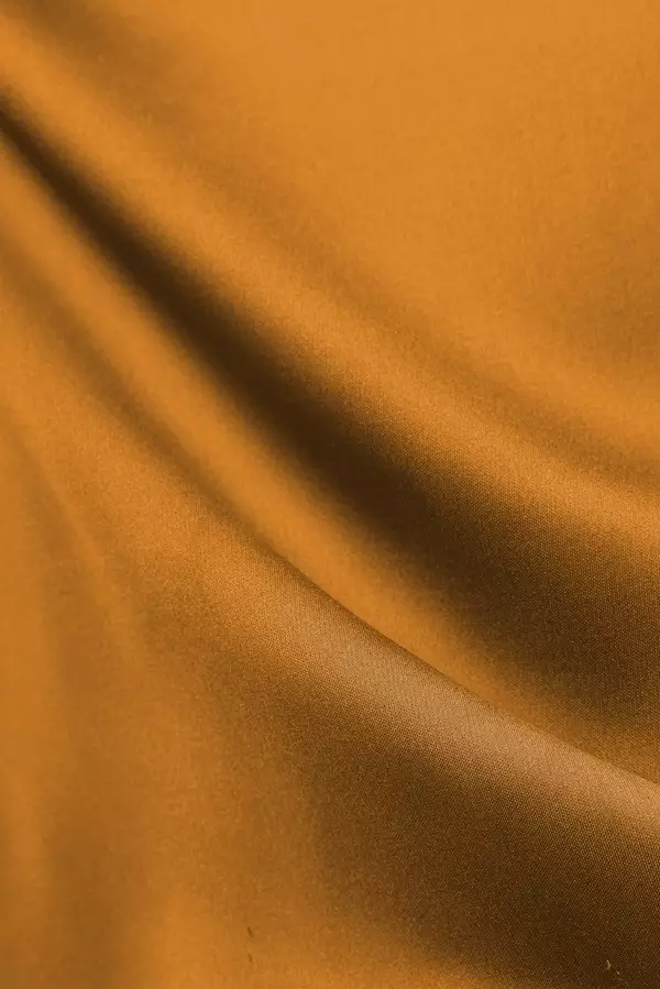 MINIMAL/Emily In Paris - Belle - Blouse Satin Lengan Panjang - Mustard Warna Mustard