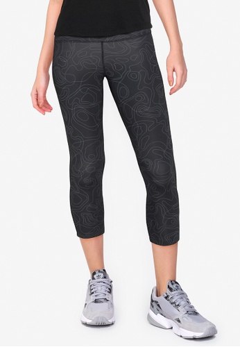 Nike black and grey Women's Fast Run Division Crop Running Tights AC408AA8AFCE2EGS_1