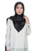KASHKHA black Satin basic shawl-BLACK 305A0AA6209E4FGS_1