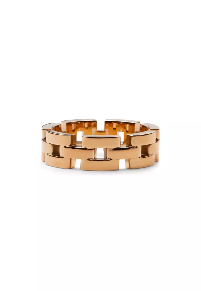 3-Link Ring Rose Gold - Unisex Ring for women and men stainless steel Ring DW Official Authentic Original