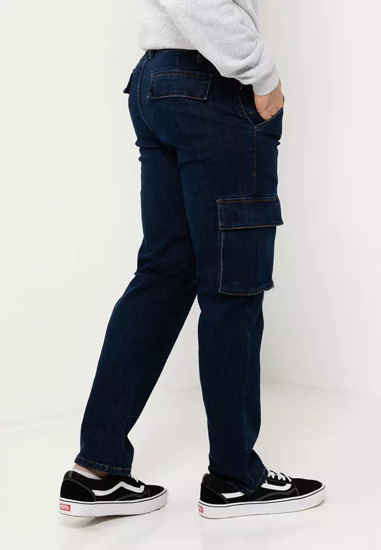 彈性直管工裝牛仔褲