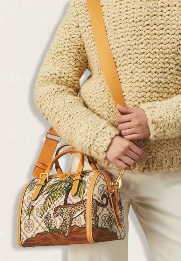 Tory Burch T Monogram Jacquard Embroidered Duffle Hazel