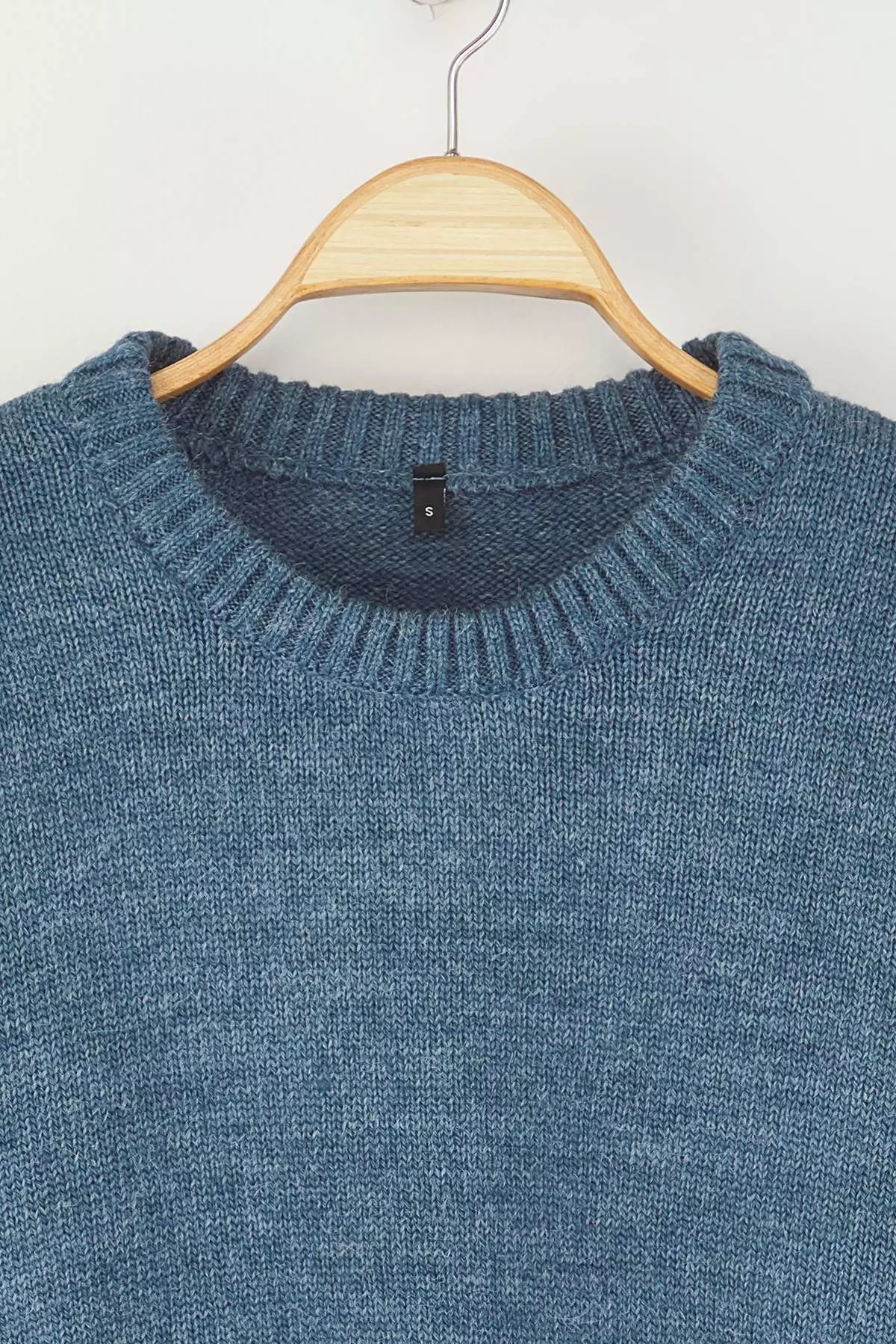 Indigo Wide Fit Soft Textured Knitwear Sweater