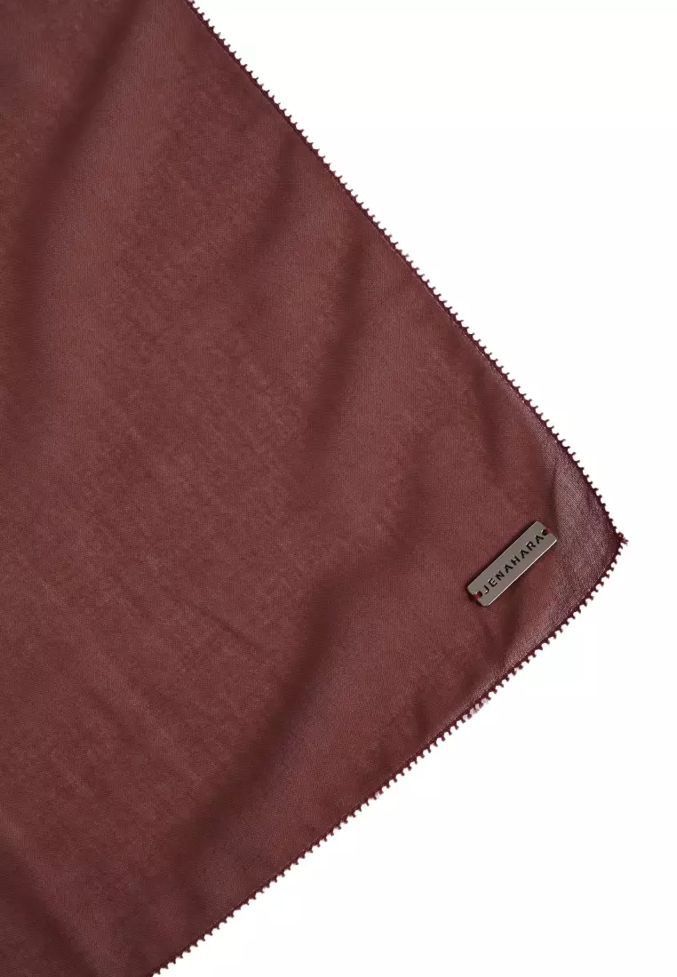 VOAL SQUARE SCARF-EYELASH 25A036