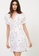 Maje white and multi Printed Jacquard And Ruffle Dress E8F5BAAB212118GS_4
