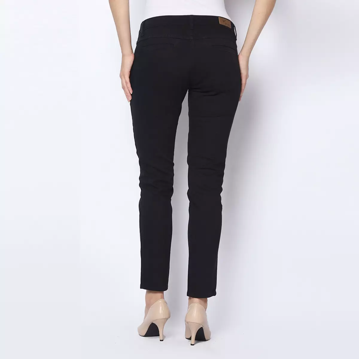 Bundling Fortune Celana Panjang Wanita Chinos Slim Fit Tebal Melar Soft Black and Khaki