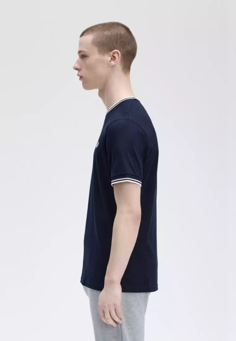 Fred Perry M1588 Twin Tipped T-Shirt (Navy)