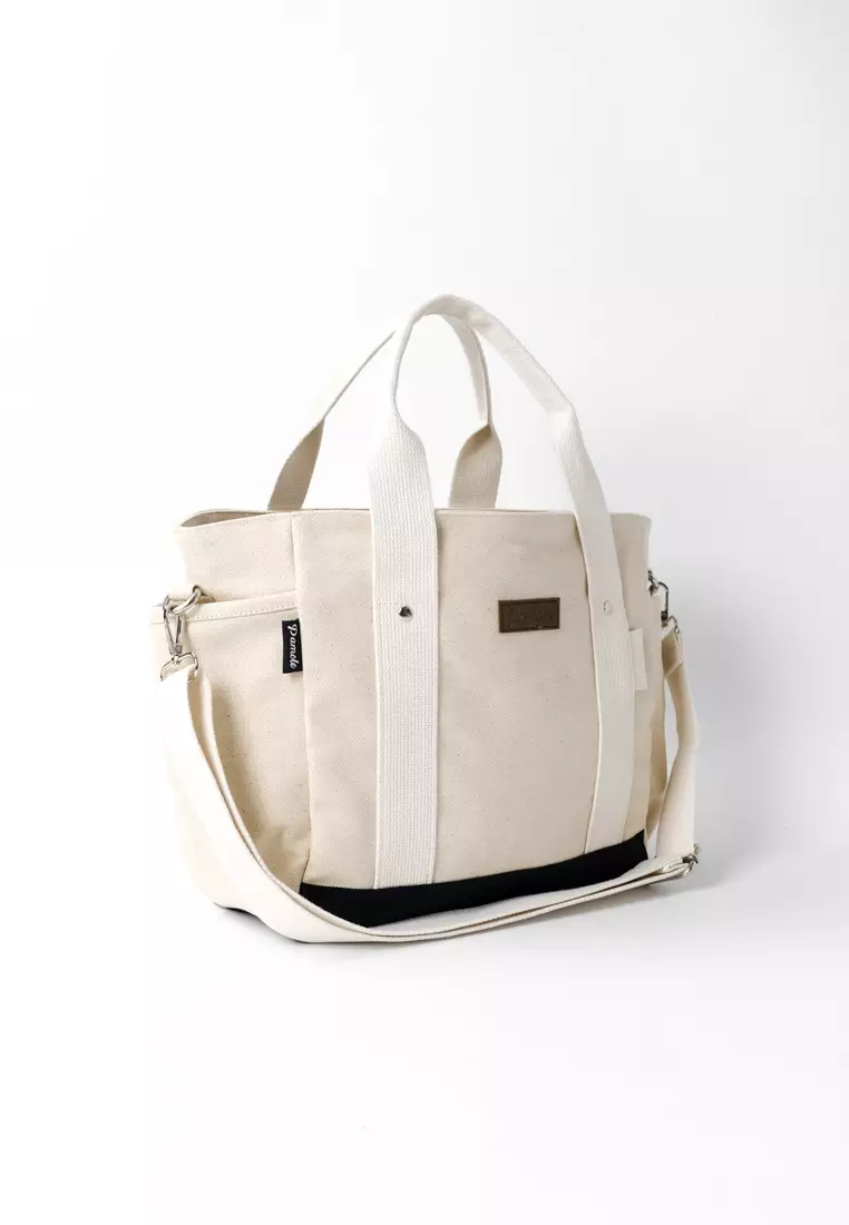 Pamole Tas Selempang Penutup Resleting Lapis Furing - Kelana Series - BW Komb Hitam