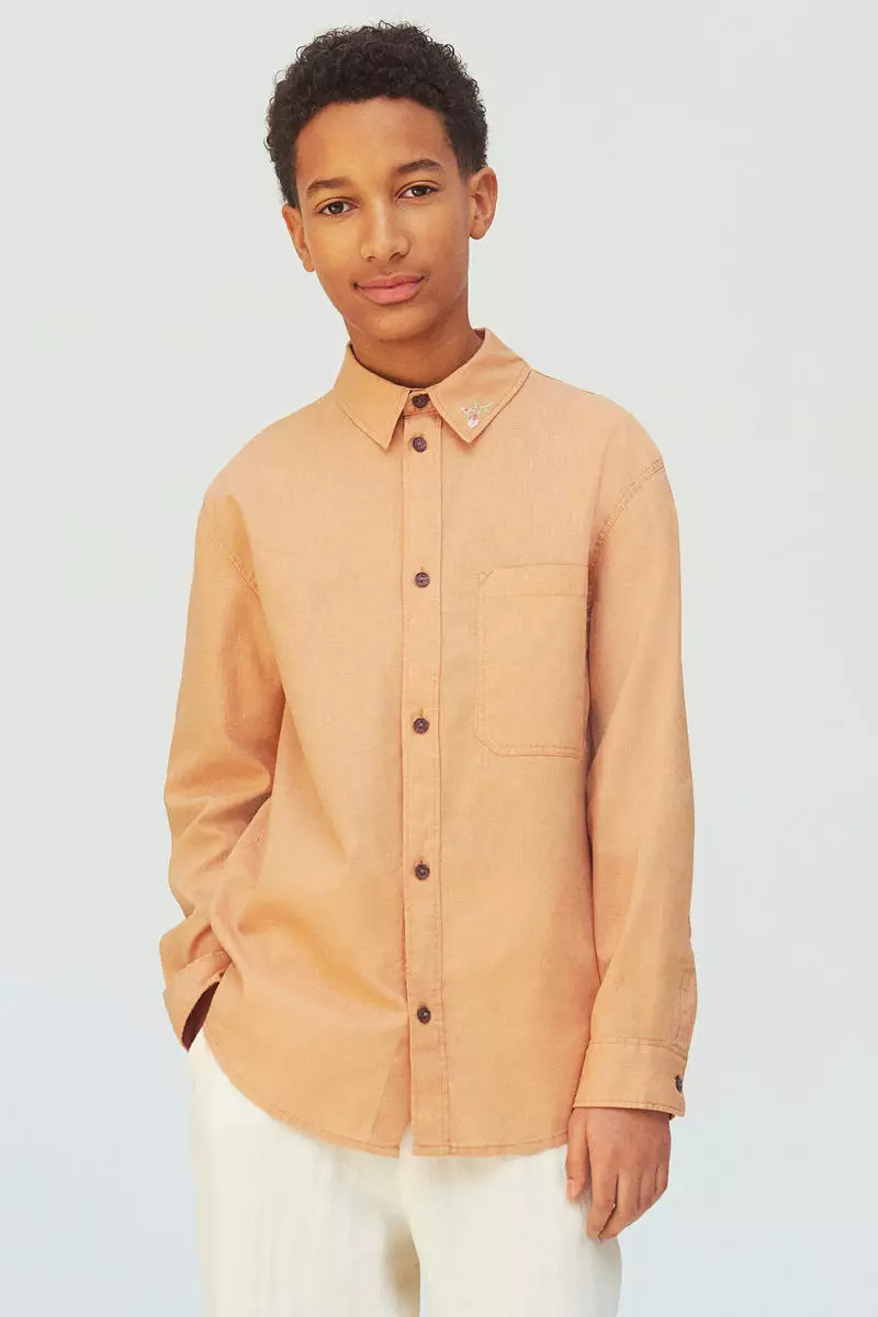 H&m 2025 embroidered shirt