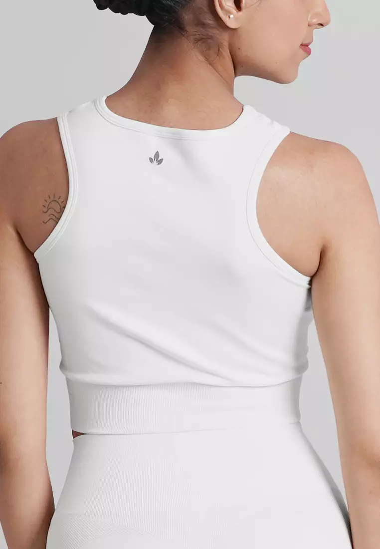 London Collection: Seamless Padded Active Halter Cropped Top