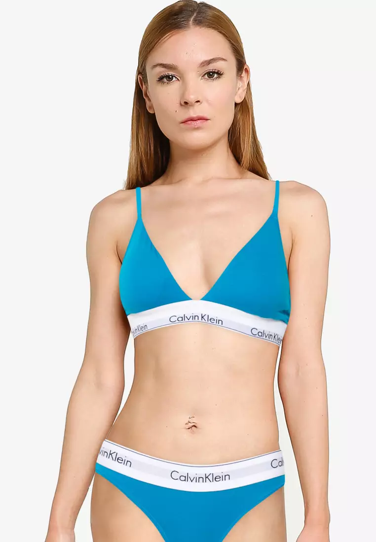 Buy Calvin Klein Light Lined Triangle Bra - Calvin Klein Underwear in Vivid  Blue 2024 Online