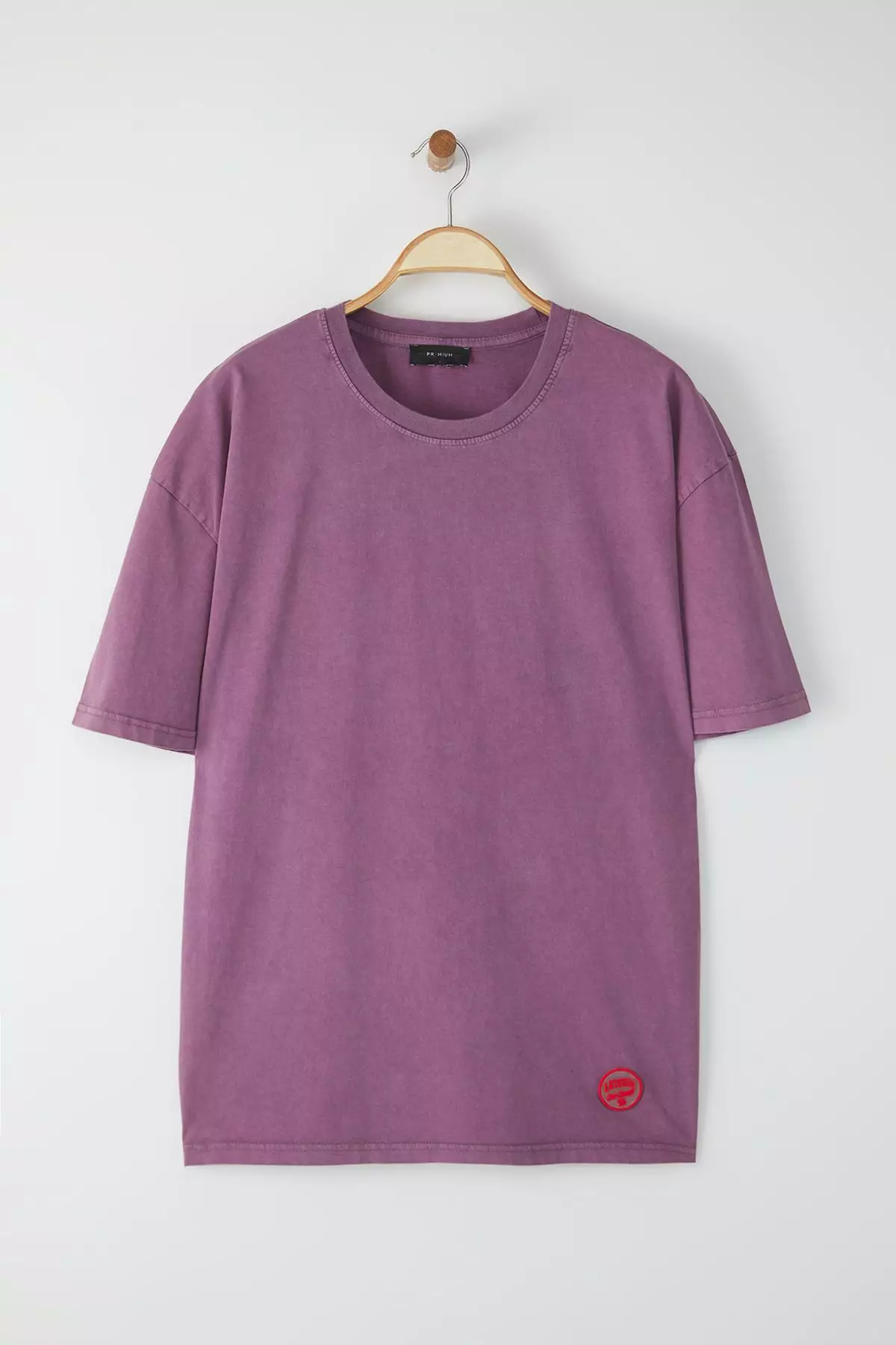 Premium Purple Oversize/Wide Cut Faded Effect 100% Cotton T-Shirt TMNSS23TS00153