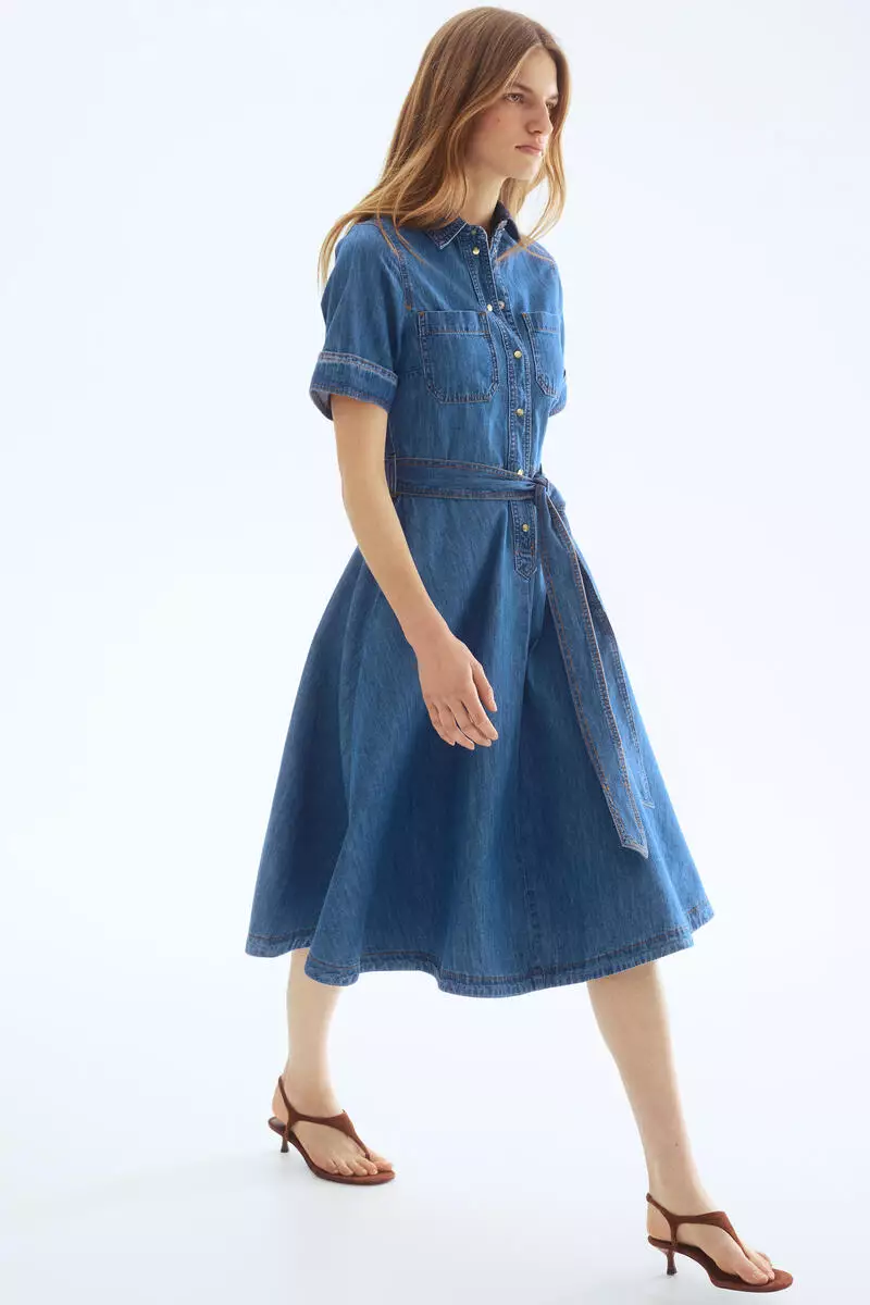 Denim shirt dress