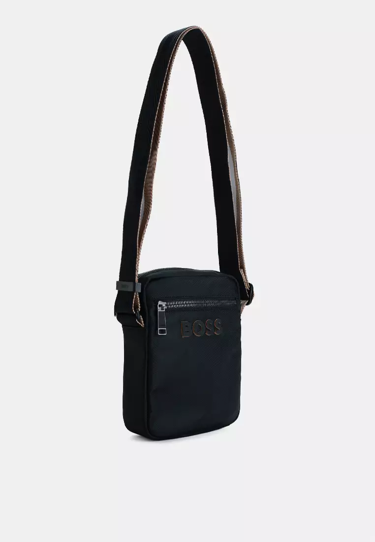 Raised Logo Structured Crossbody Bag - BOSS Mainline