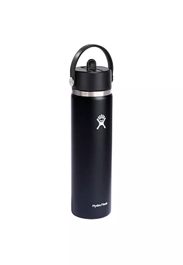 24Oz Black Wide Flex Straw Cap