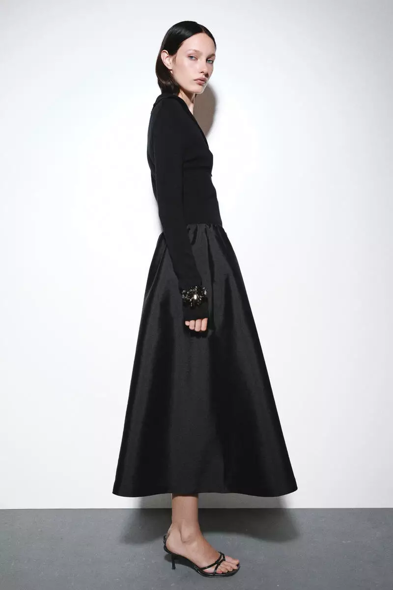 A-line midi skirt