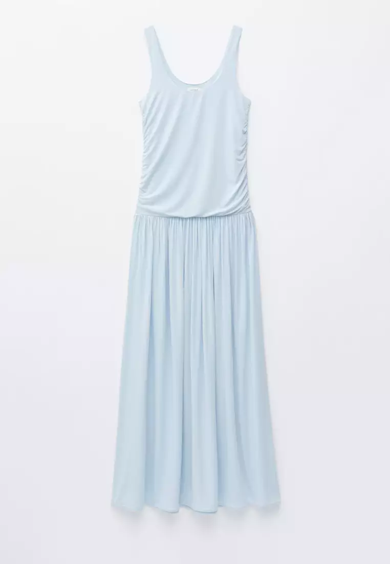 Gathered Jersey Maxi Dress