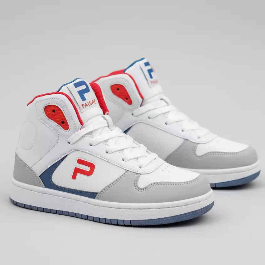 PAULMAY - Sepatu Sneakers Pria Lisbon High - Grey Red