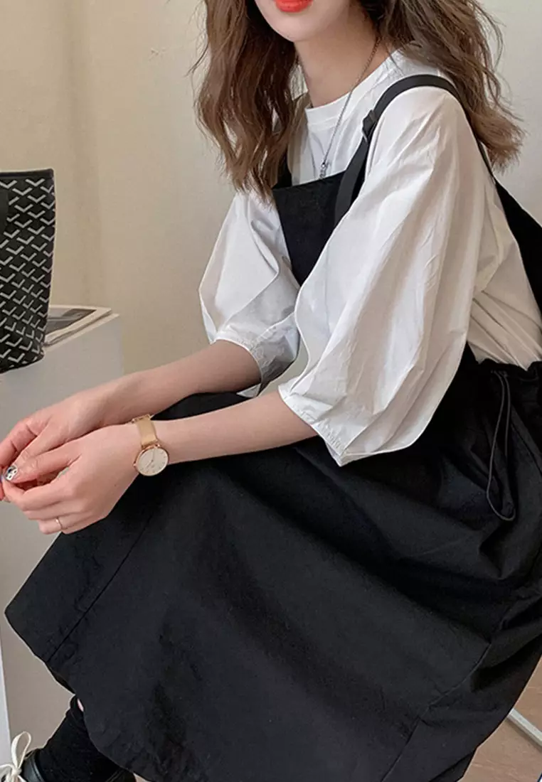 Causal style One Piece Dress with T shirt  Suit A22033110W