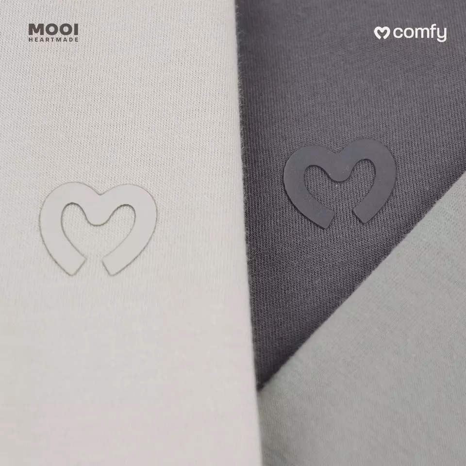 Mooi Kaos Anak Unisex Comfy T-Shirt Basic Kids - Light Grey