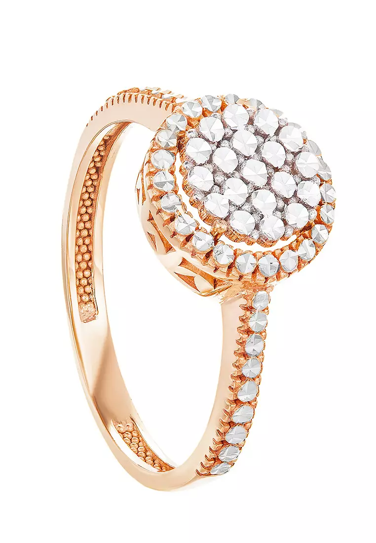 Buy HABIB HABIB Oro Italia 916 Rose and White Gold Ring GR45490321