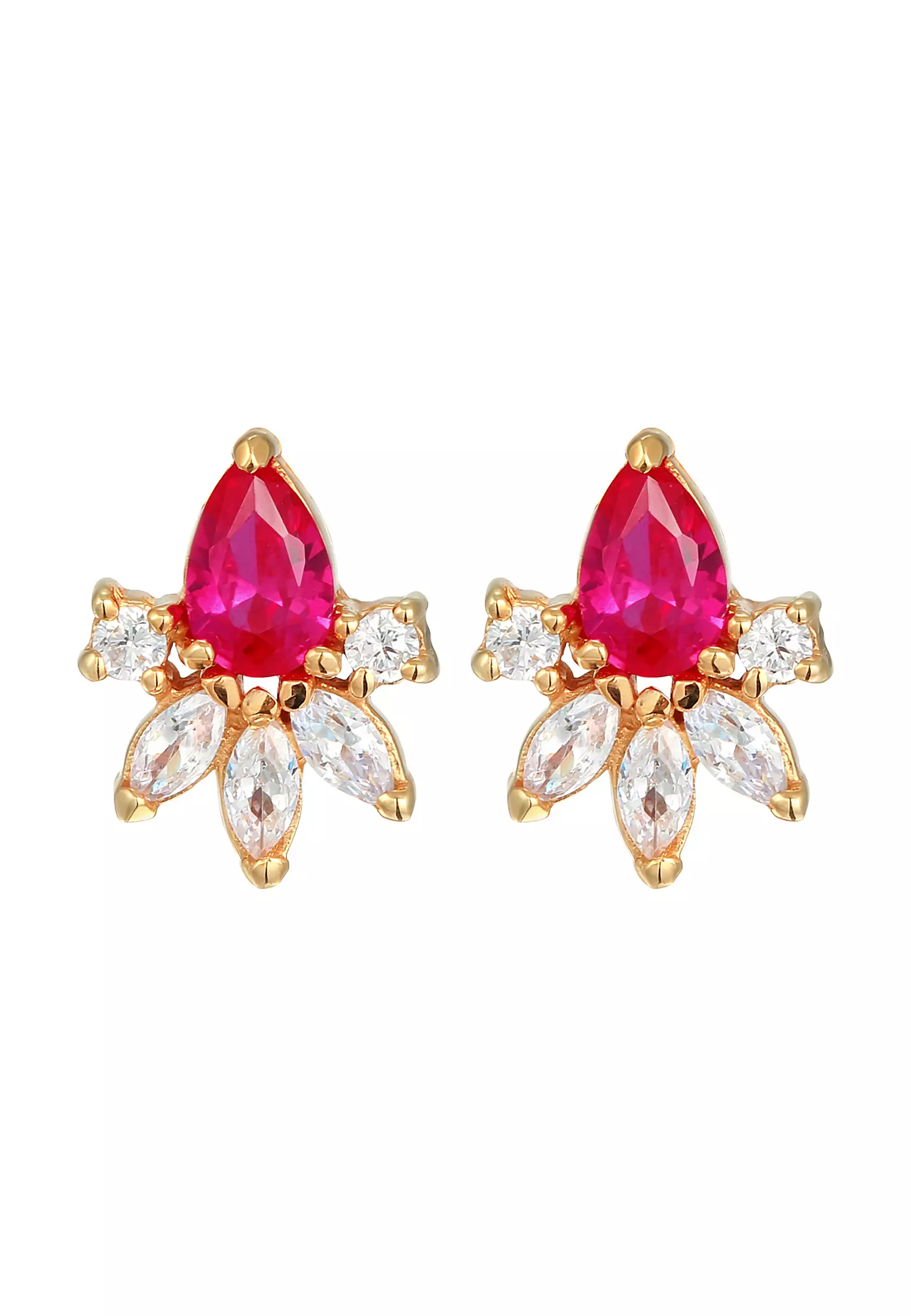Synthetic ruby store earrings